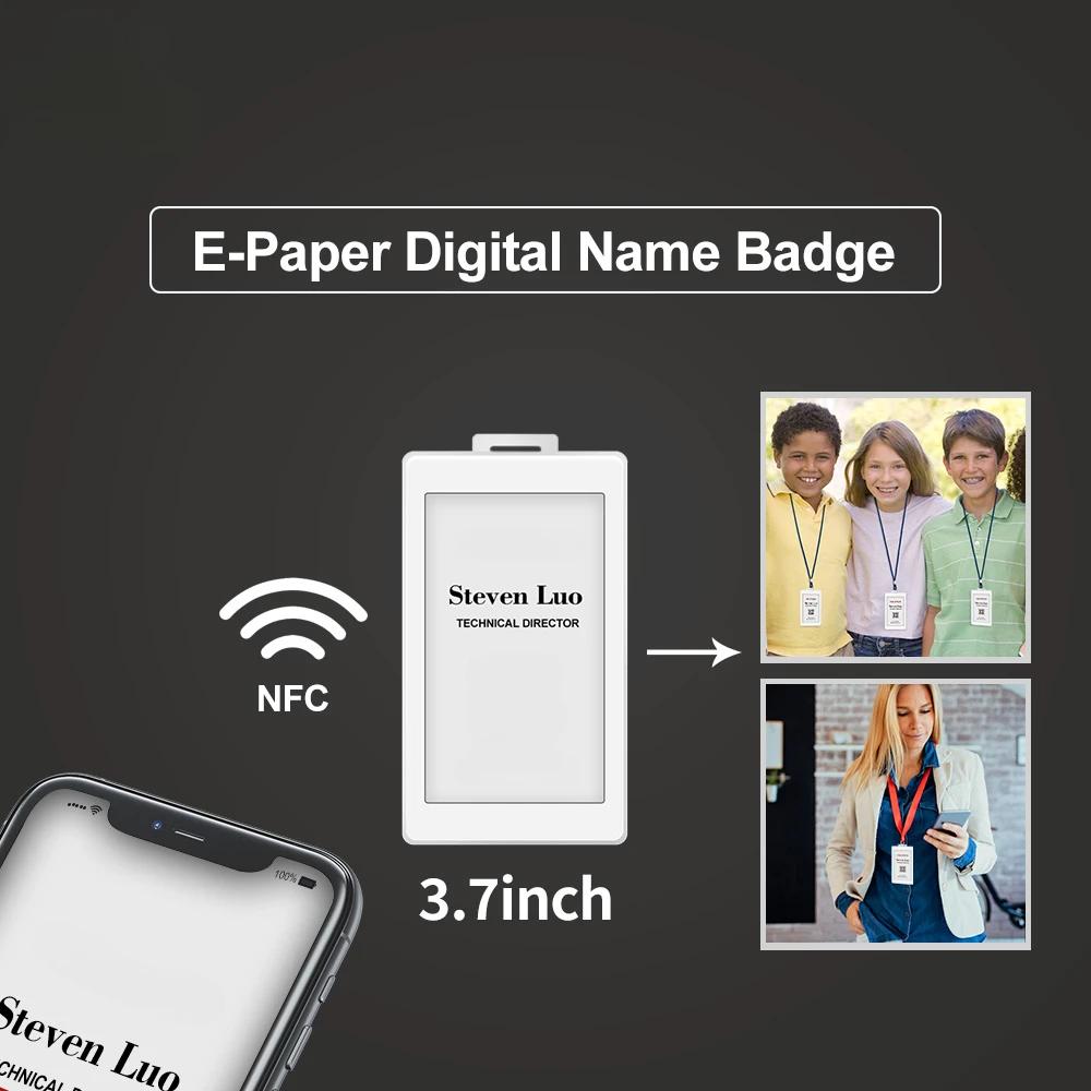 Eink 이름 배지 스마트 액세스 제어 카드, NFC 라벨 ePaper 이벤트 ID 카드, Epaper 디지털 프레임 ESL, 작업 ID, 배터리 없음